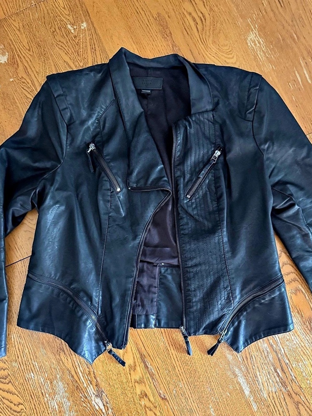 Blank NYC Women's Black Leather Jacket